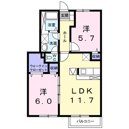 フィール　ファインＣの物件間取画像